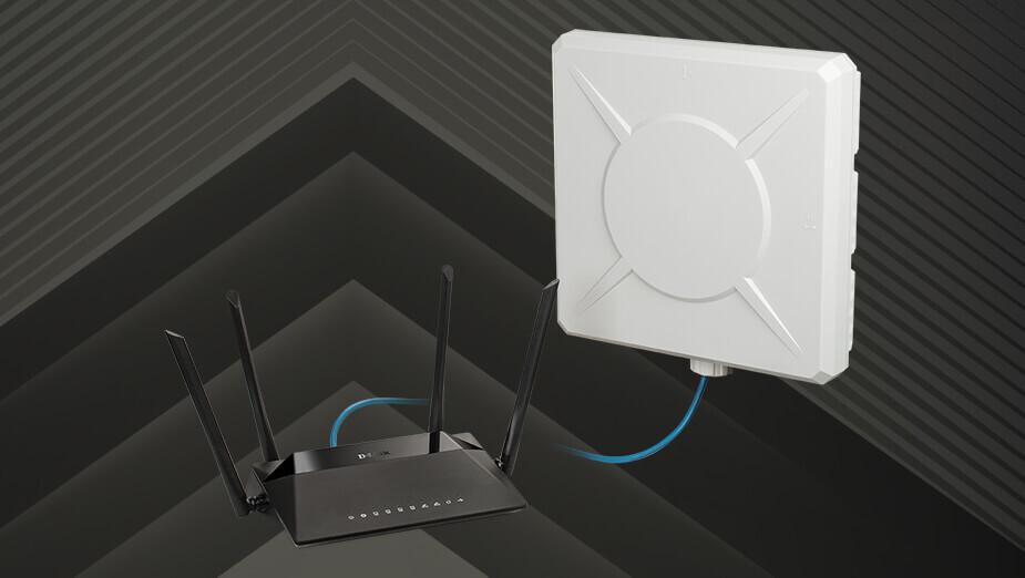 D-Link DWP‑812KT + DIR-825 - test zestawu LTE z anteną zewnętrzną