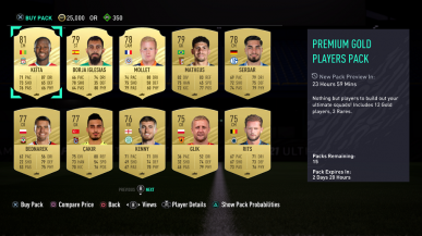 FIFA 21 - EA umożliwia sprawdzenie zawartości paczki przed jej zakupem