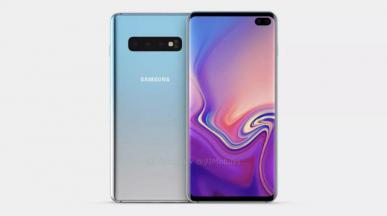 Prototypowy model Samsunga Galaxy S10+ zaprezentowany na zdjęciu